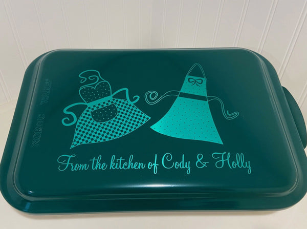 Made With Love Personalized Red Cake Pan - 9 x 13