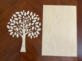 Custom cut and engraved wedding tree DIY kit for weddings, anniversaries, retirements and other celebrations.  Excellent wooden guestbook alternative!  personlizeit.org