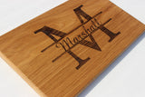 Engraved Cutting Boards~Split Mongram Design