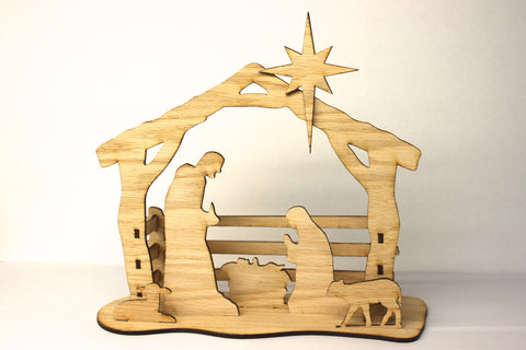 Silhouette Nativity- 3D Natural Nativity Scene Kit