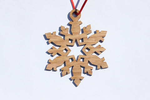 Snowflake 4 Wooden Ornament