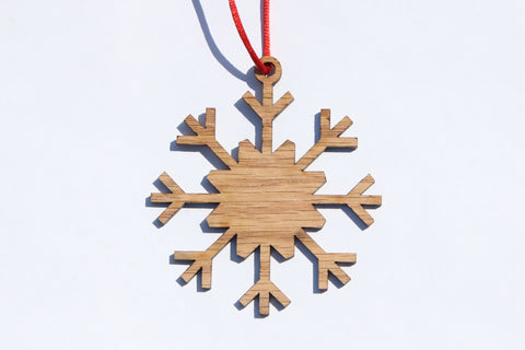 Snowflake 13 Wooden Ornament