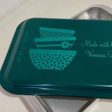Personalized engraved Nordicware aluminum cake or brownie pan -- a perfect gift for mothers, grandmothers, hostesses, and weddings.  personalizeit.org