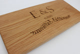 Engraved Cutting Boards~Initials with Laurel Design