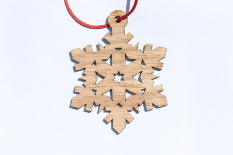 Snowflake 3 Wooden Ornament – Personalize It!