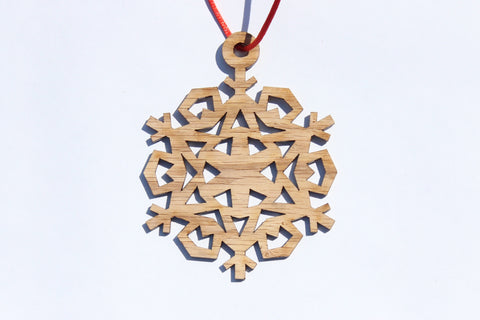 Snowflake 2 Wooden Ornament