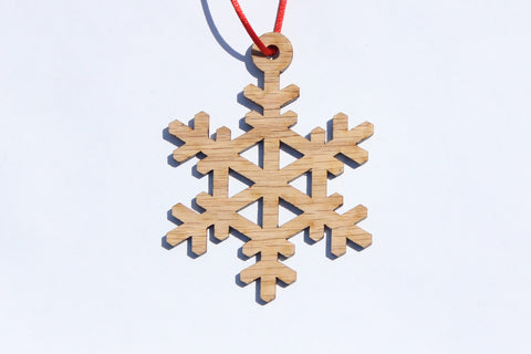 Snowflake 5 Wooden Ornament