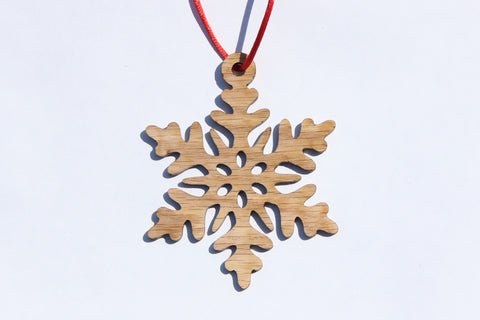 Snowflake 6 Wooden Ornament