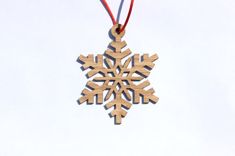 Snowflake 12 Wooden Ornament