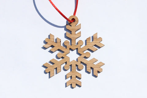 Snowflake 8 Wooden Ornament