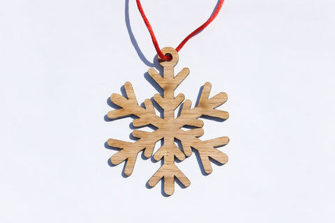 Snowflake 9 Wooden Ornament