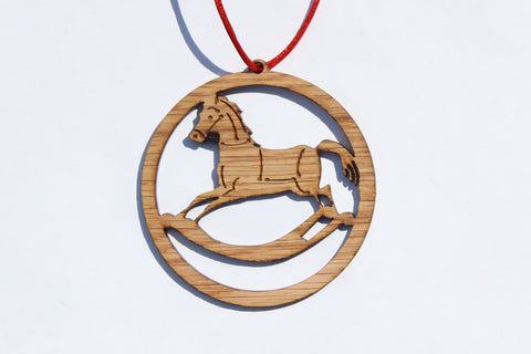 Rocking Horse Wooden Ornament
